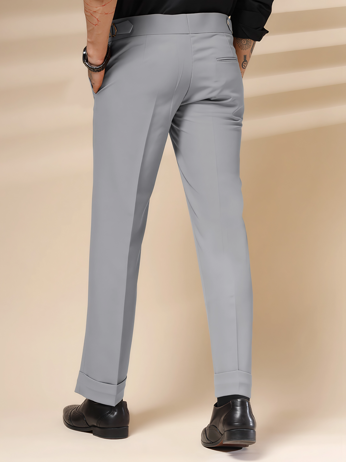 Ash Grey Signature Formal Gurkha Pants by ITALIAN VEGA®