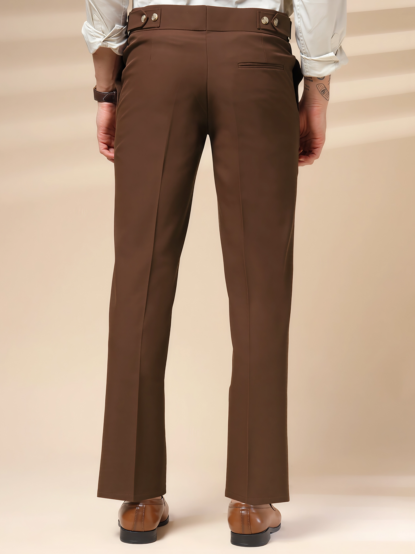 Brown Oxford Gurkha Trouser by Italian Vega®