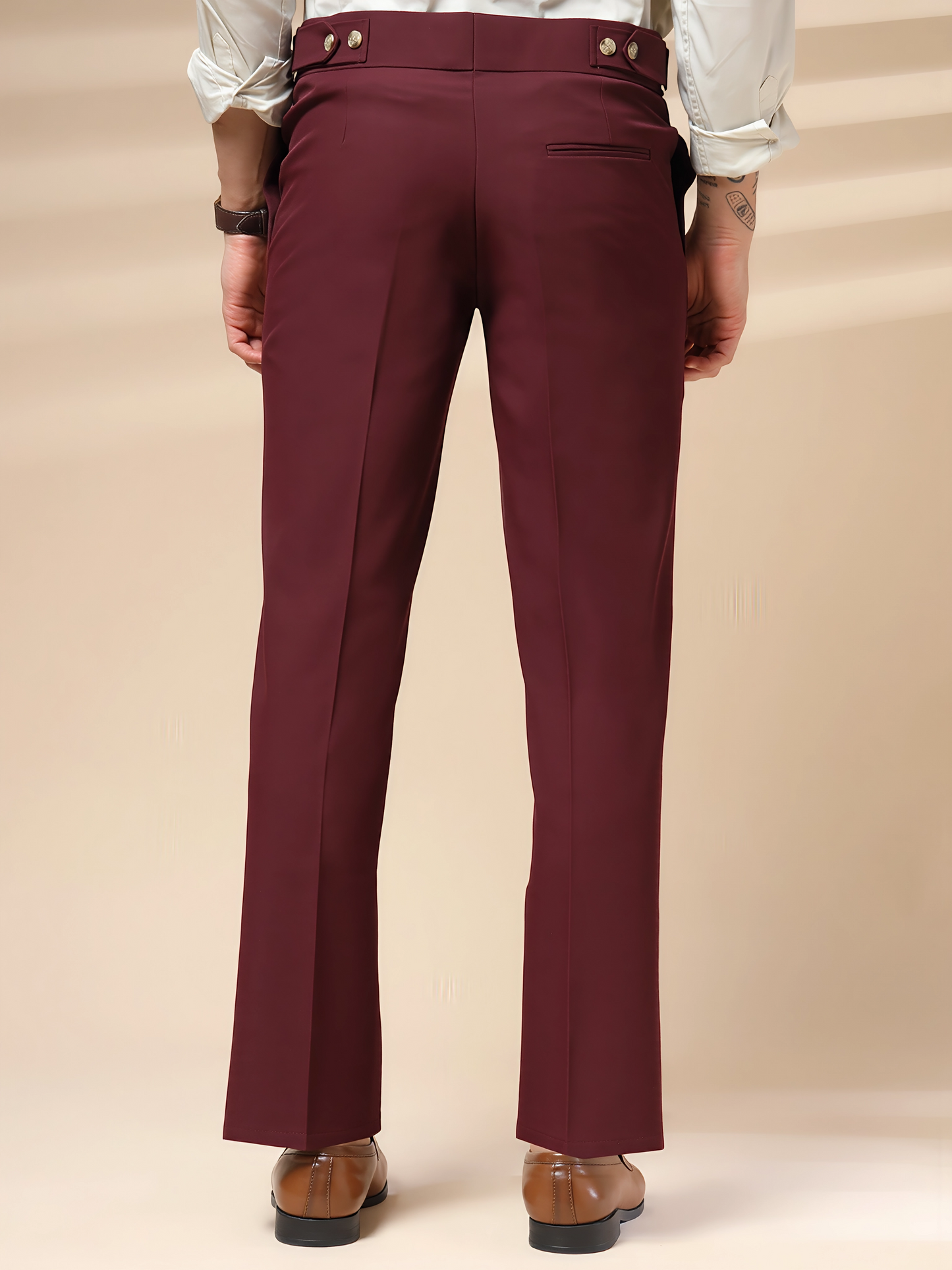 Wine Oxford Gurkha Trouser by Italian Vega®