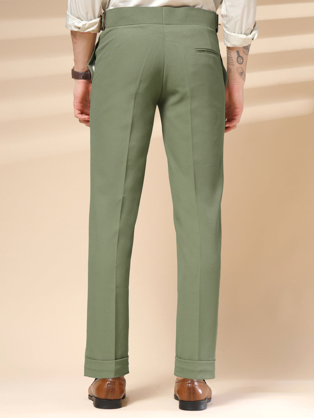 Pebble Classic Buckle Gurkha Pants by Italian Vega®
