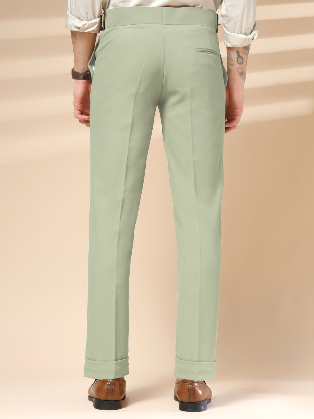 Lime Classic Buckle Gurkha Pants by Italian Vega®