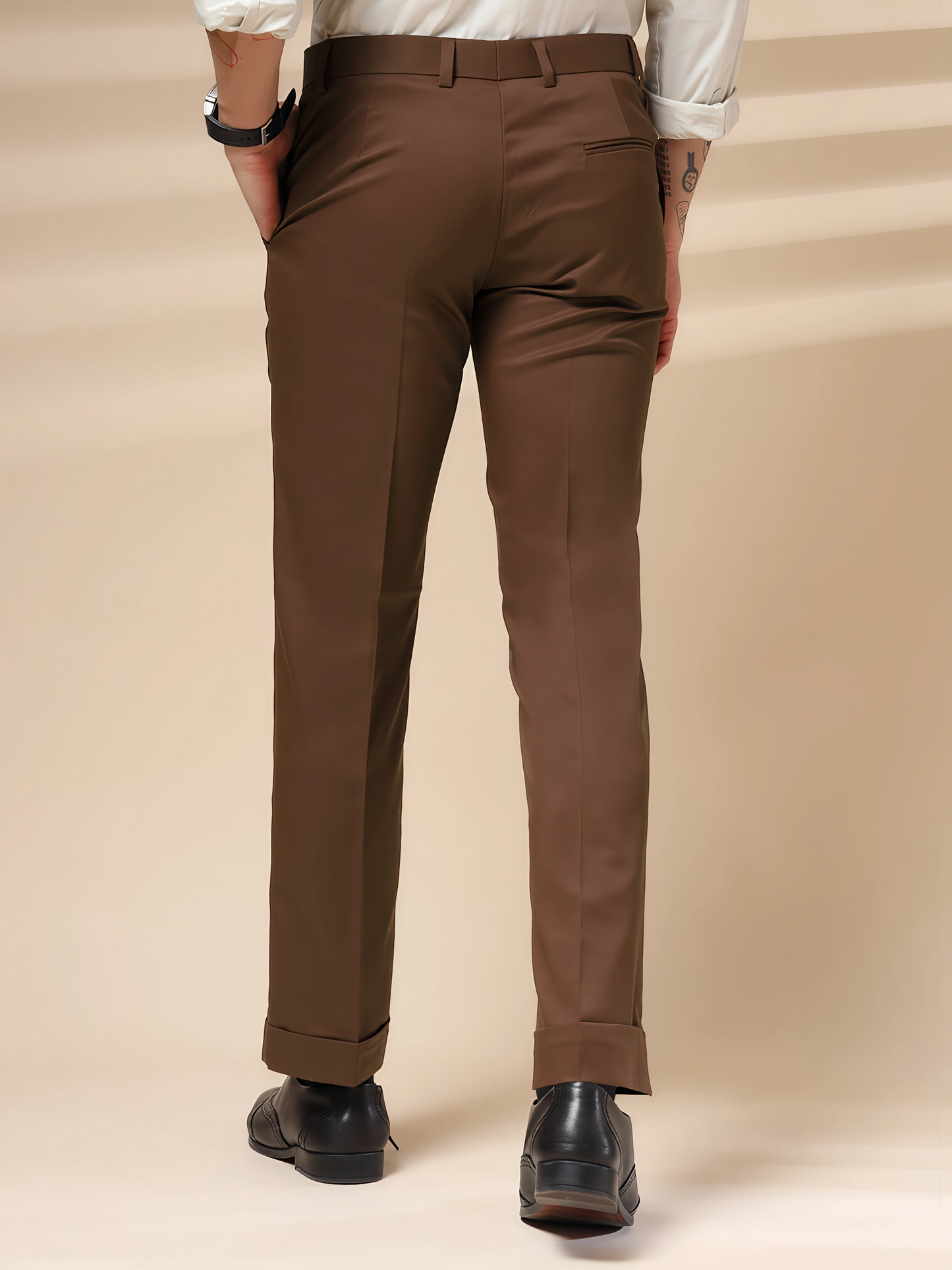 Brown Men Formal Pant by ITALIAN VEGA®