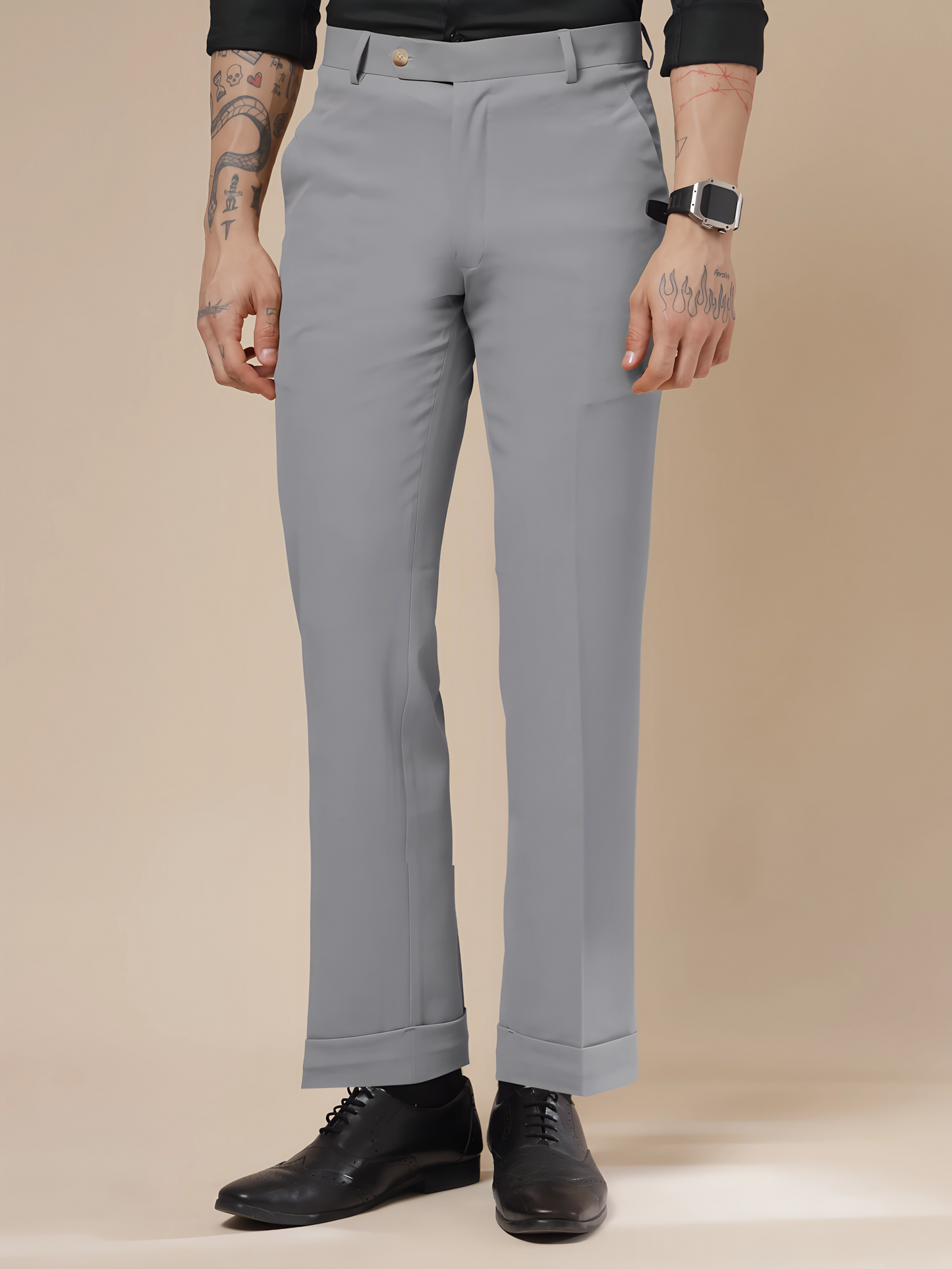 Royal Ash Grey Formal Trouser by ITALIAN VEGA®