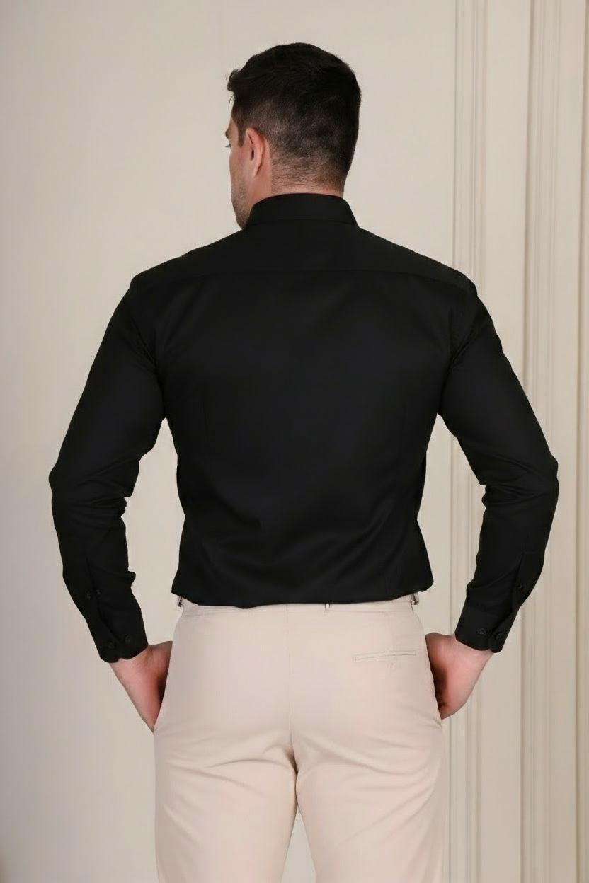 Old Money Black Button Down Shirt by Italian Vega®