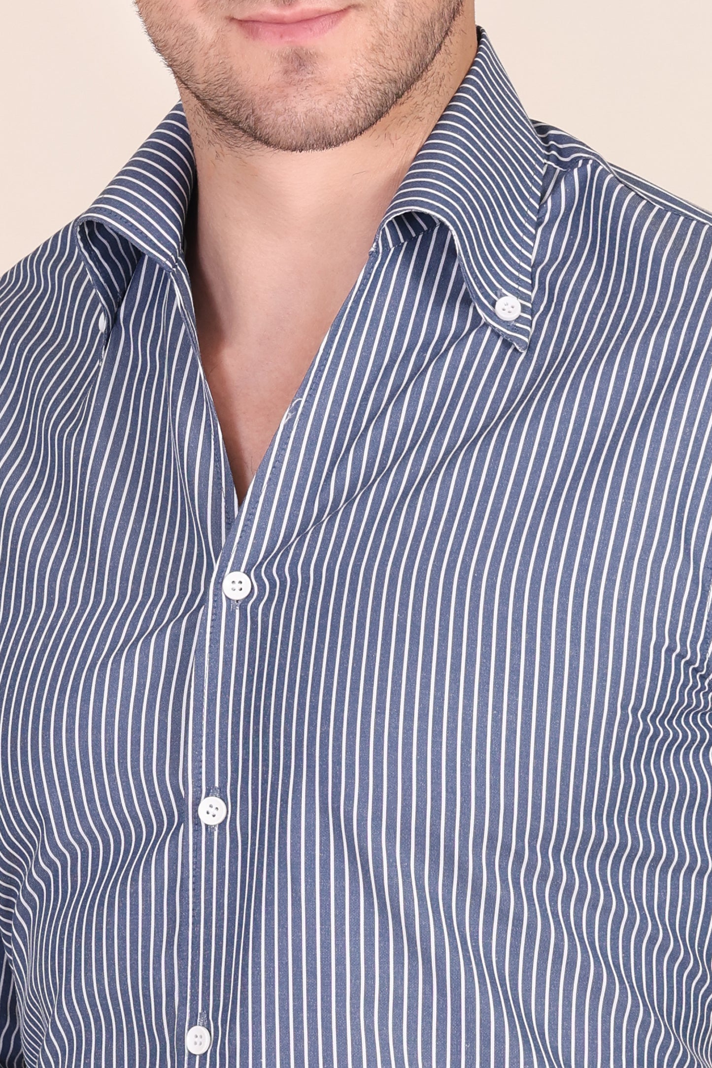 Old Money Deep Navy Stripe One Piece Collar by Italian Vega®