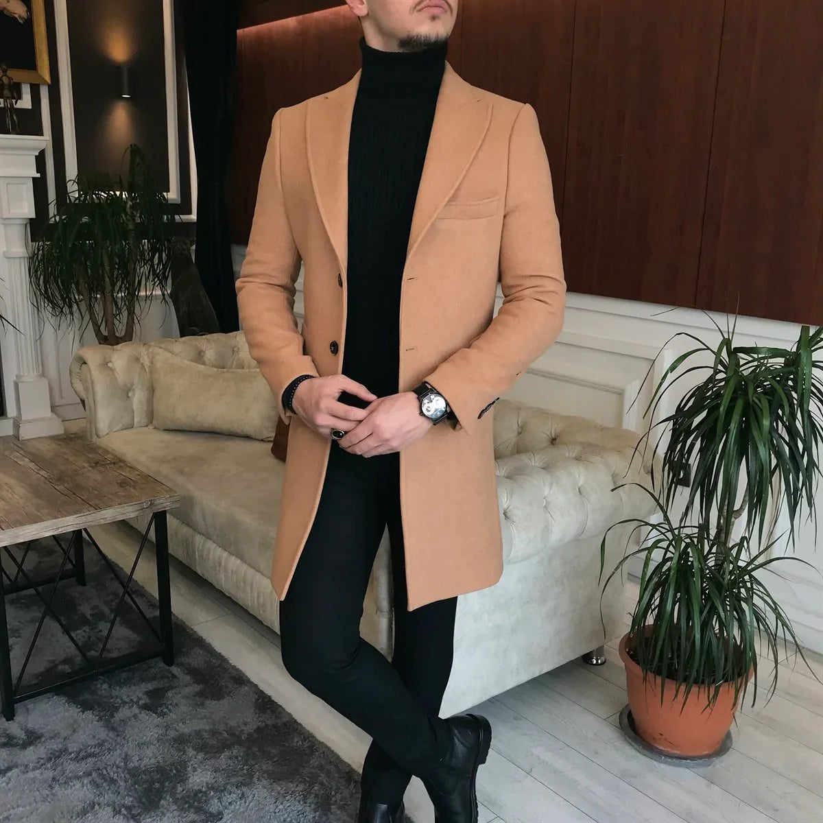 Charleston Camel Wool Blend Over Coat by Italian Vega® (Winter Special)