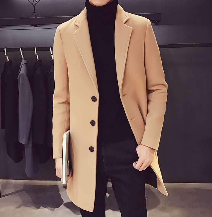 Mens long winter trench coat best sale