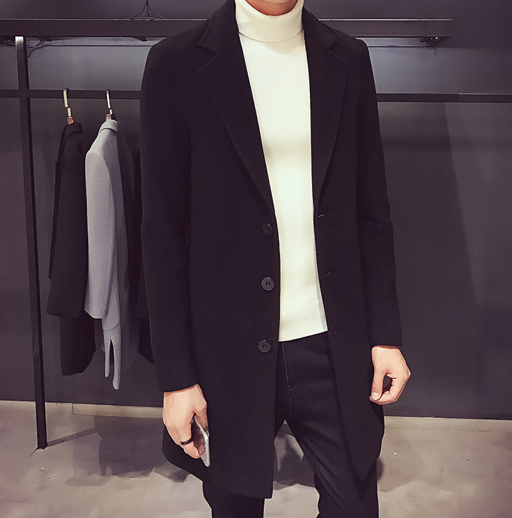 Black Wool and Blends Trench Over Coat by ITALIAN VEGA® (Winter Special)