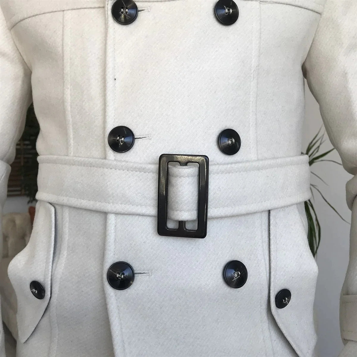 Arctic Beige Double Breasted Over Coat by ITALIAN VEGA® (Winter Special)