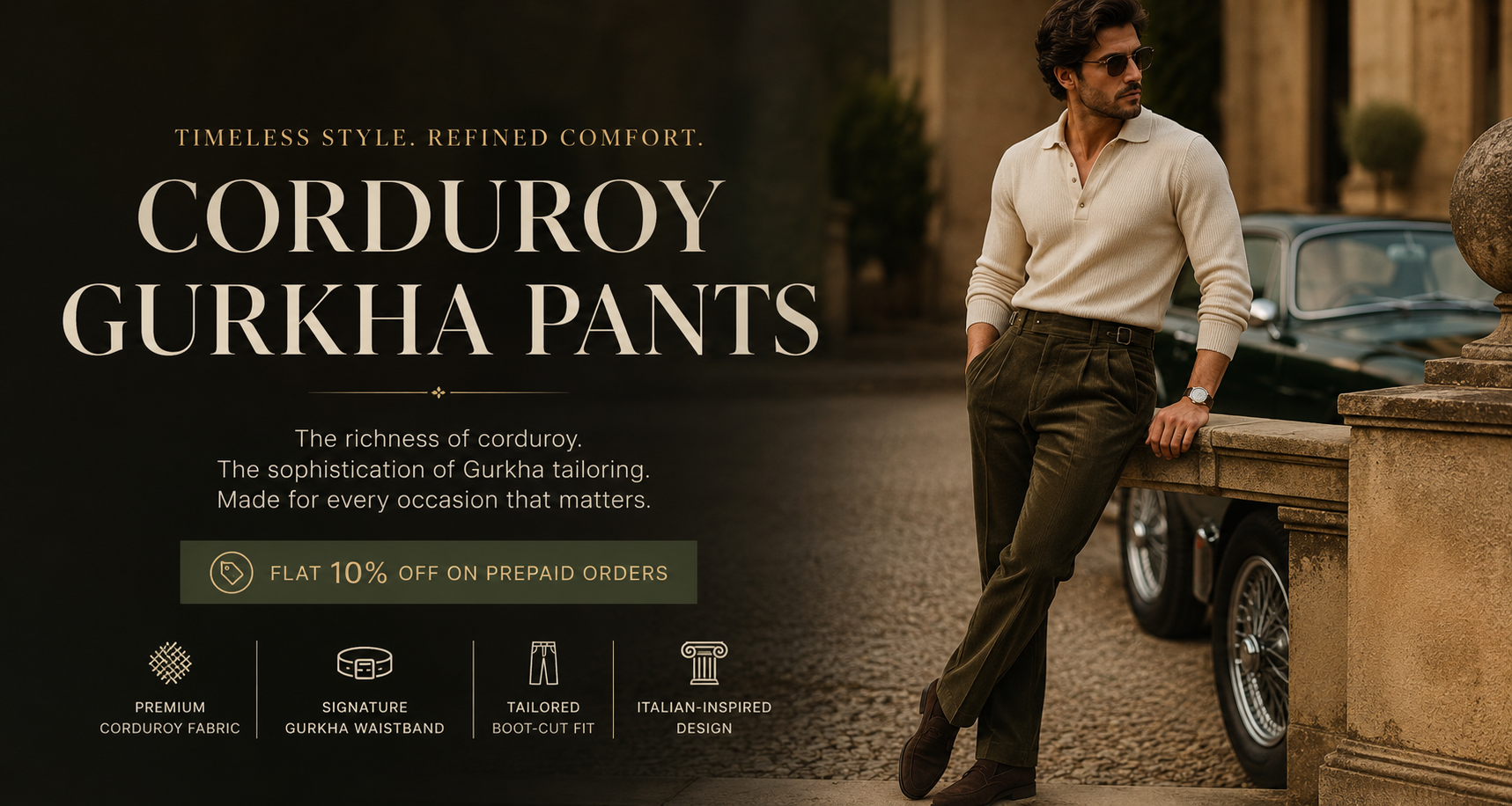 Corduroy Gurkha Pants