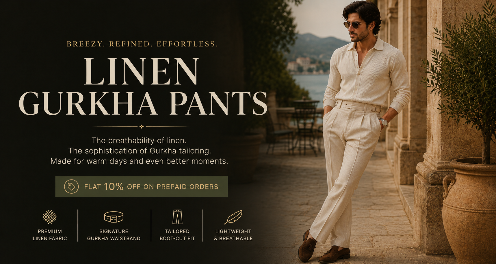 Linen Gurkha Pants