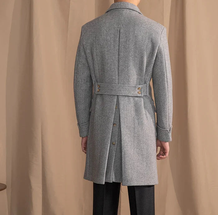 Kingsman Grey Double Breasted Over Coat by Italian Vega® (Winter Special)