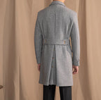 Kingsman Grey Double Breasted Over Coat by Italian Vega® (Winter Special)