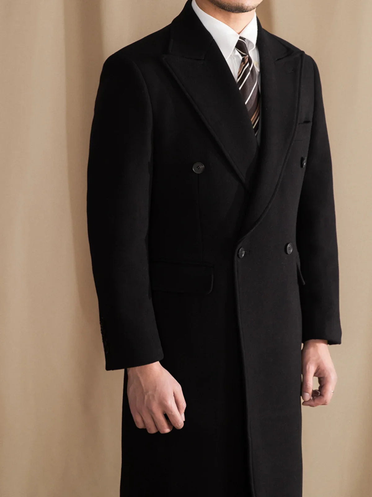 Kingsman Black Double Breasted Coat by Italian Vega® (Latest Edition)