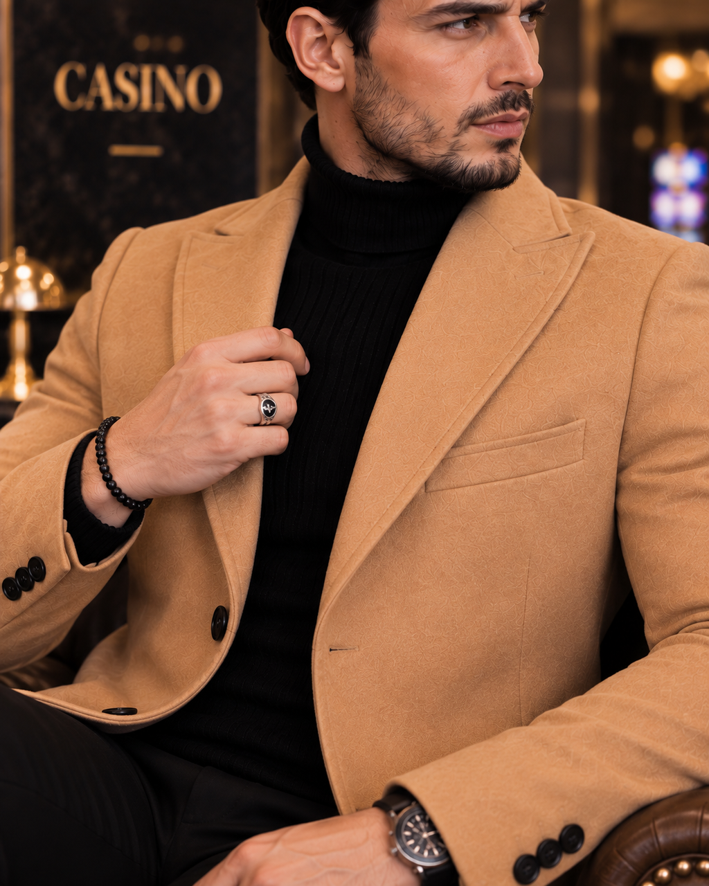 Charleston Camel Wool Blend Over Coat by Italian Vega® (Winter Special)