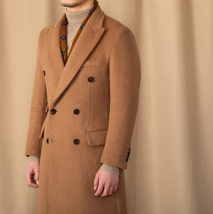 Kingsman Brown Double Breasted Over Coat by Italian Vega® (Winter Special)