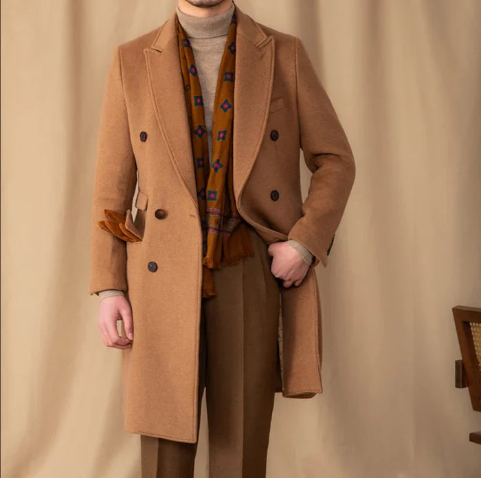 Kingsman Brown Double Breasted Over Coat by Italian Vega® (Winter Special)