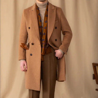 Kingsman Brown Double Breasted Over Coat by Italian Vega® (Winter Special)