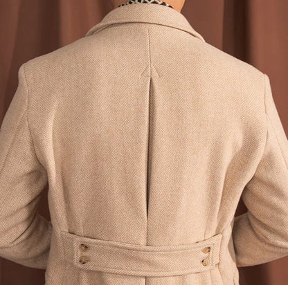 Kingsman Beige Double Breasted Over Coat by Italian Vega® (Winter Special)