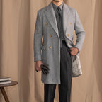 Kingsman Grey Double Breasted Over Coat by Italian Vega® (Winter Special)