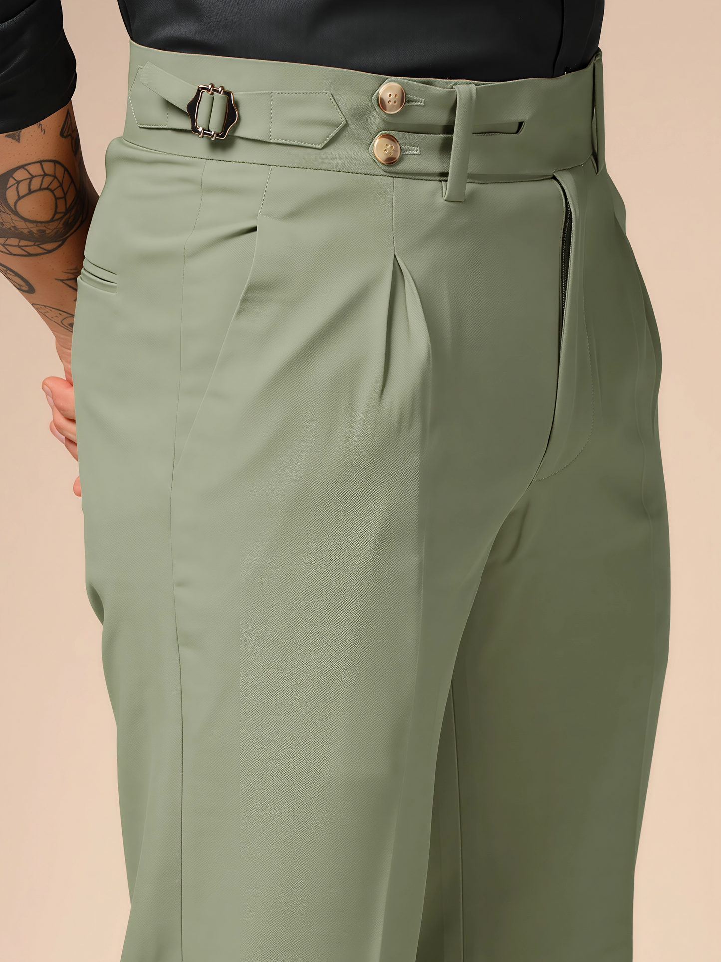Pebble Double Buttoned GURKHA PANTS by ITALIAN VEGA® (Copy)