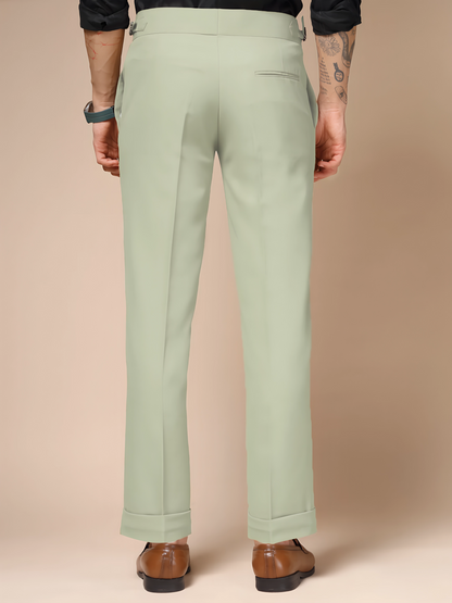 Lime Double Buttoned GURKHA PANTS by ITALIANVEGA®