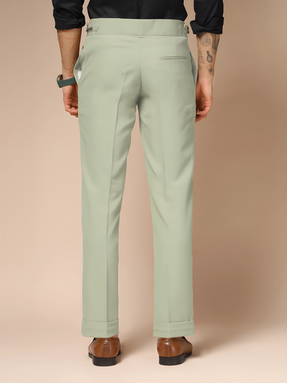 Lime Italian Elegant Gurkha Trousers by ITALIAN VEGA®