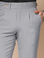 Ash Grey Italian Elegant Formal Gurkha Pants by ITALIAN VEGA®