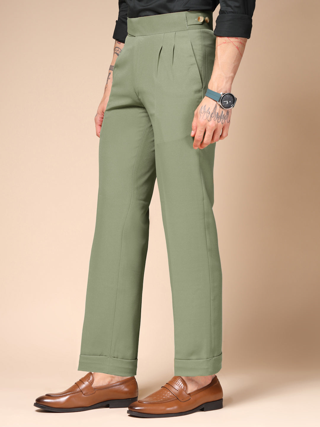 Pebble Classic Buttoned Formal Gurkha Pants by ITALIAN VEGA®
