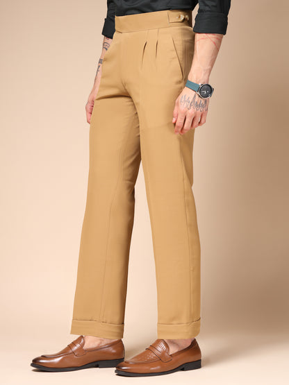 Camel Classic Buttoned Formal Gurkha Pants by ITALIAN VEGA®