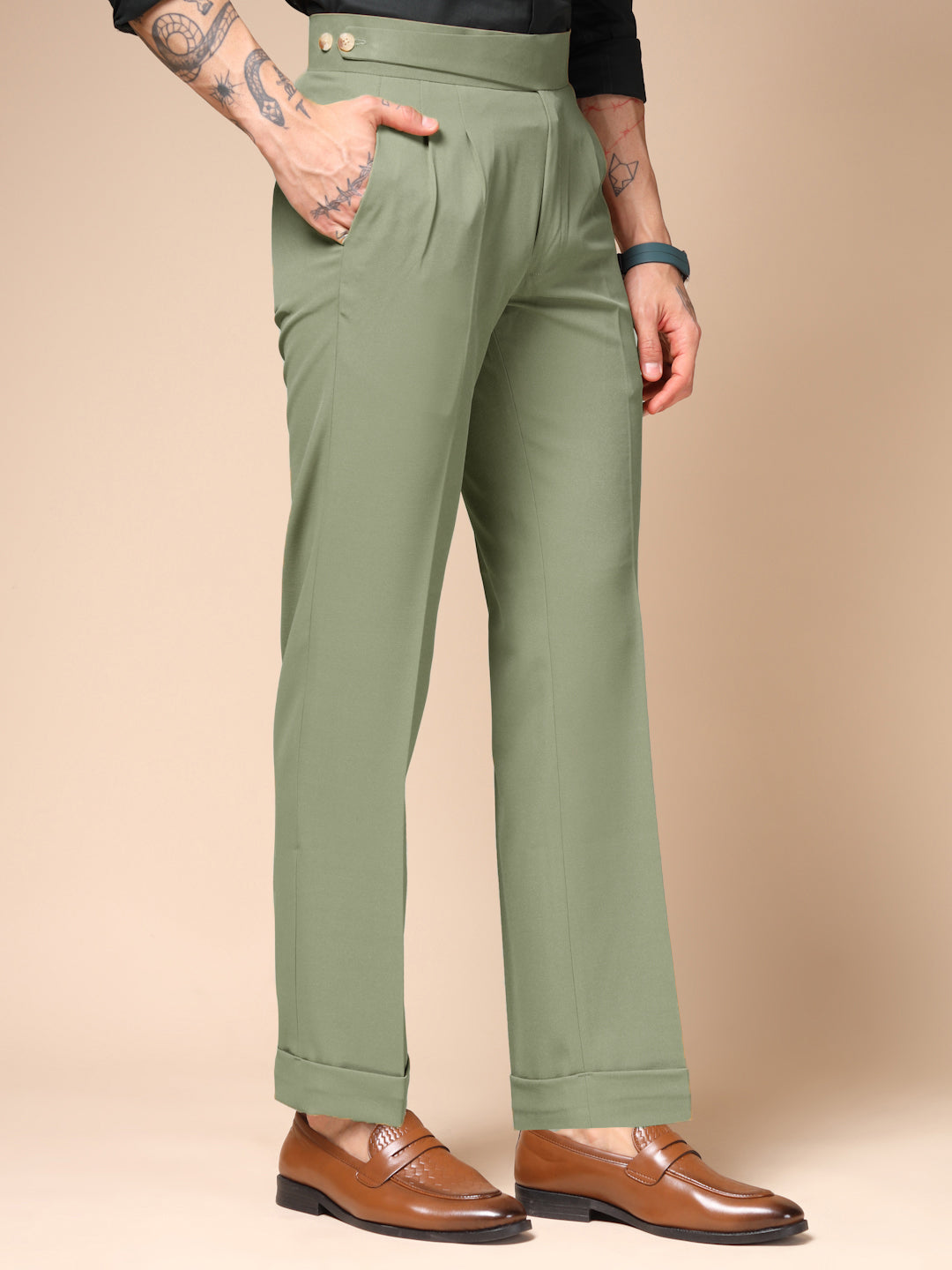 Pebble Classic Buttoned Formal Gurkha Pants by ITALIAN VEGA®