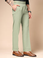 Lime Classic Buttoned Formal Gurkha Pants by ITALIAN VEGA®