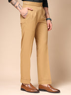 Camel Classic Buttoned Formal Gurkha Pants by ITALIAN VEGA®