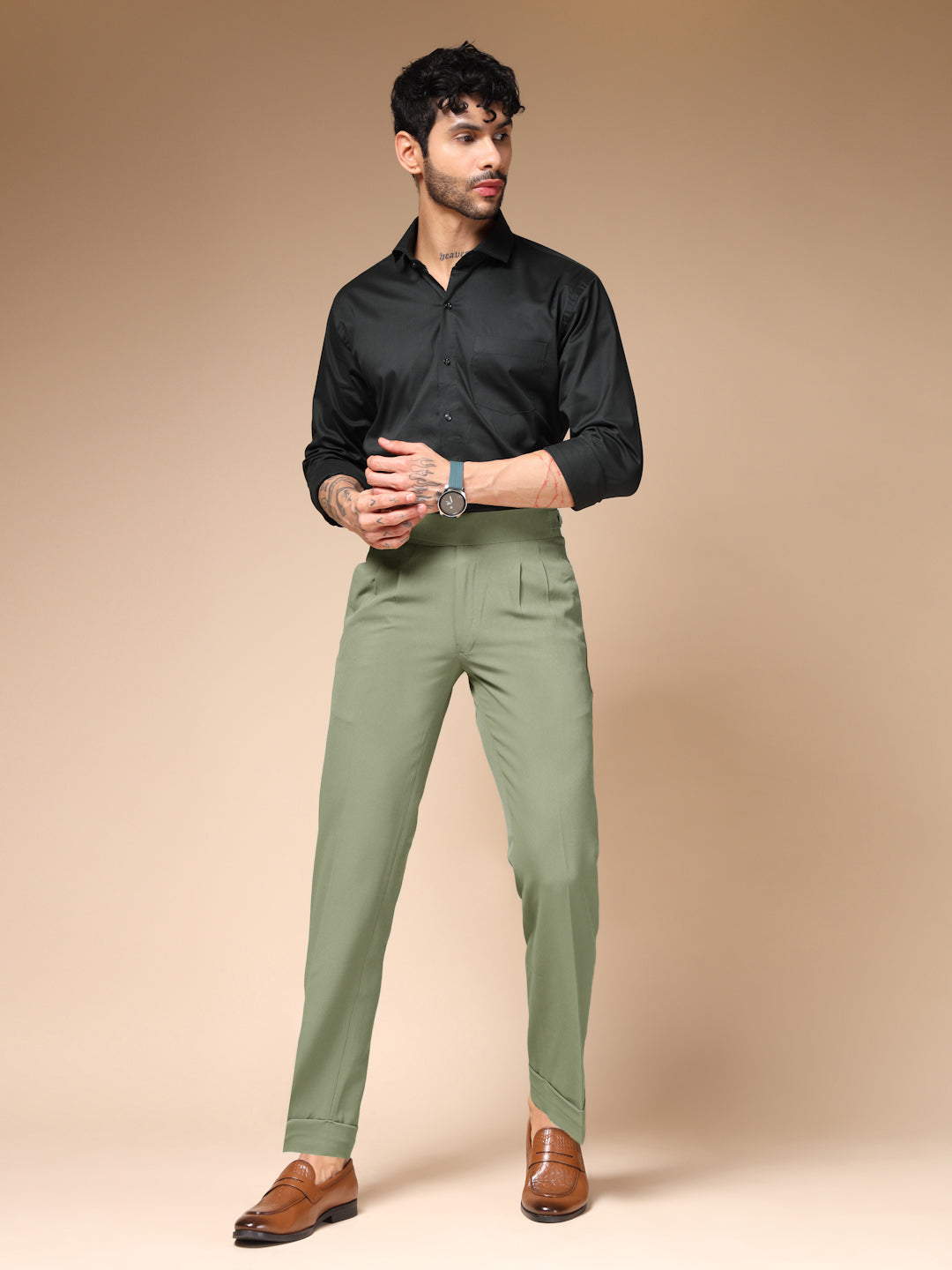 Pebble Classic Buttoned Formal Gurkha Pants by ITALIAN VEGA®