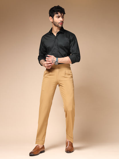 Camel Classic Buttoned Formal Gurkha Pants by ITALIAN VEGA®