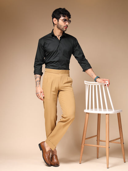 Camel Classic Buttoned Formal Gurkha Pants by ITALIAN VEGA®
