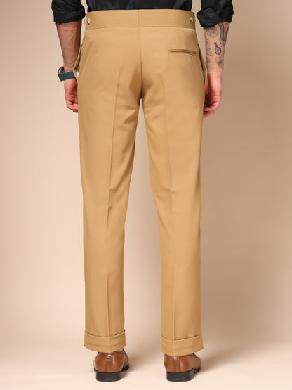 Camel Classic Buttoned Formal Gurkha Pants by ITALIAN VEGA®
