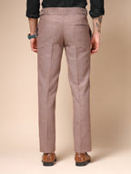 Khakhi Oxford Herringbone Gurkha Pants | Boot Cut Fit by Italian Vega®