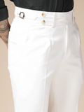 White Double Buttoned GURKHA PANTS by ITALIAN VEGA®
