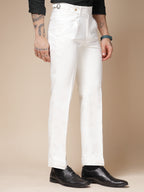 White Italian Elegant Formal Gurkha Pants by ITALIAN VEGA®