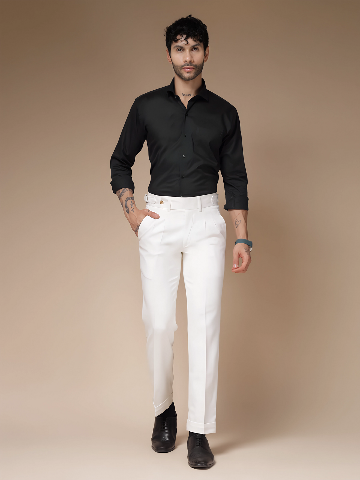 White Signature Formal Gurkha Pants by ITALIAN VEGA®