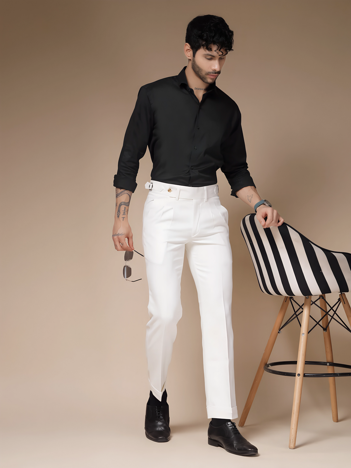 White Signature Formal Gurkha Pants by ITALIAN VEGA®