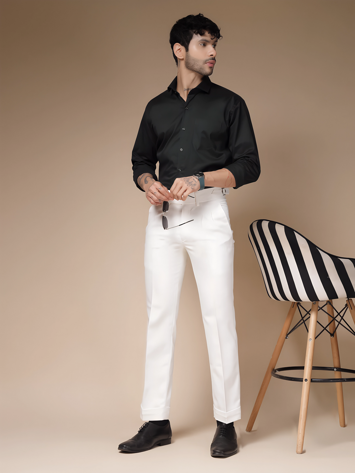 White Signature Formal Gurkha Pants by ITALIAN VEGA®