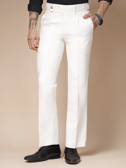 White Oxford Gurkha Trouser by Italian Vega®