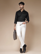 White Oxford Gurkha Trouser by Italian Vega®