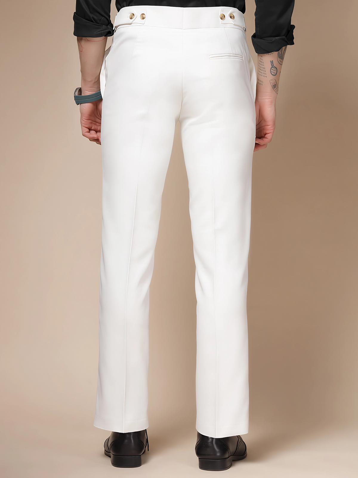 White Oxford Gurkha Trouser by Italian Vega®