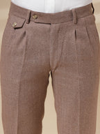 Khakhi Signature Flap Herringbone Gurkha Pants | Boot Cut Fit by Italian Vega®