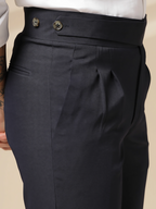 Navy Classic Buttoned Formal Gurkha Pants by ITALIAN VEGA®