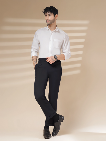 Navy Classic Buttoned Formal Gurkha Pants by ITALIAN VEGA®