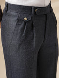 Navy Signature Flap Herringbone Gurkha Pants | Boot Cut Fit by Italian Vega®